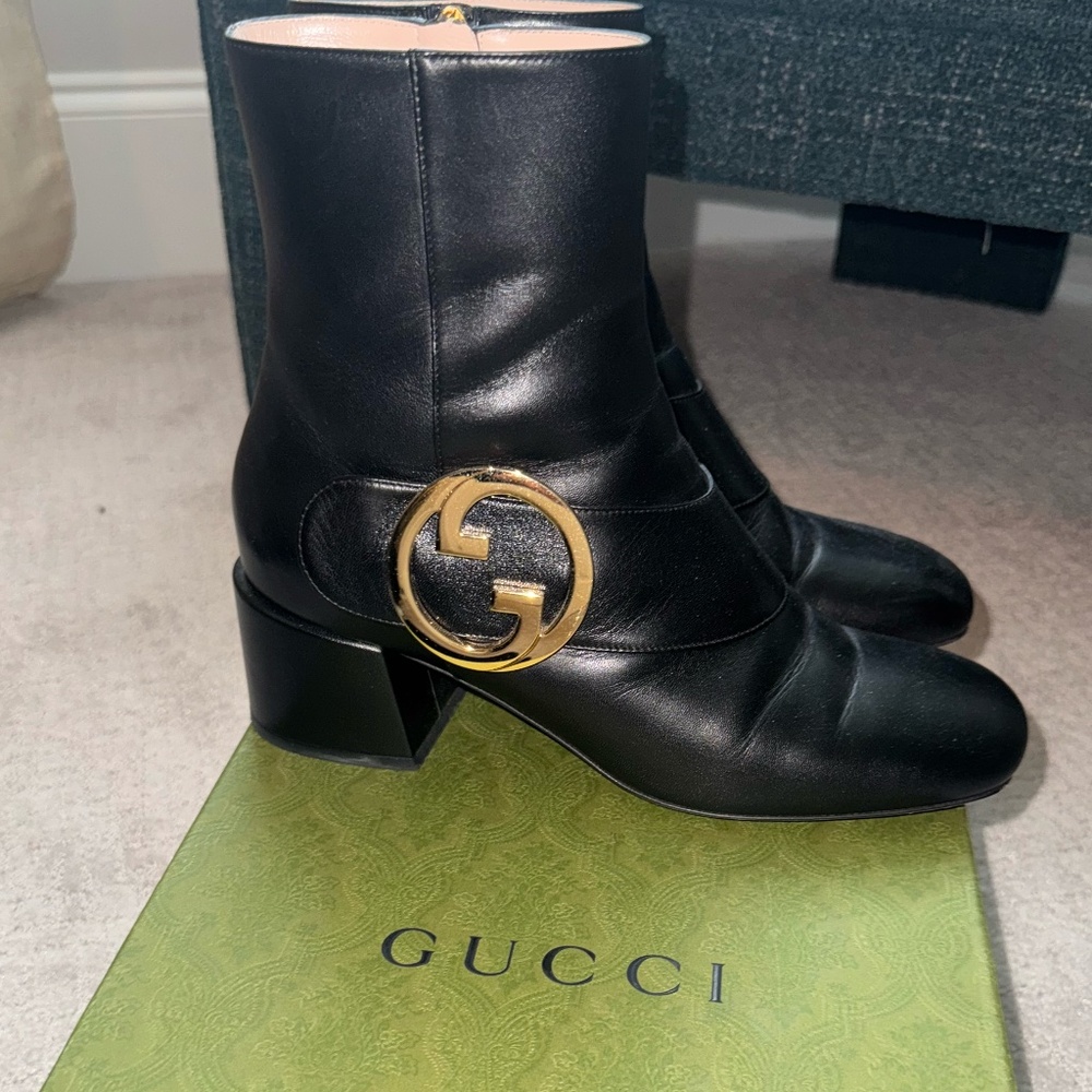 GUCCI Black Heel Booties EU 40 - Picture 2 of 4